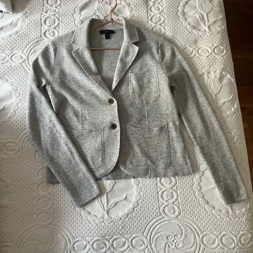 J.Crew Wool Blend sweater blazer - Gray - Size XXS